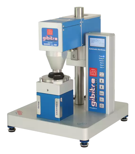 hardness testers automatic: マルチヘッド自動硬さ試験機：ショアAMヘッドを装備。