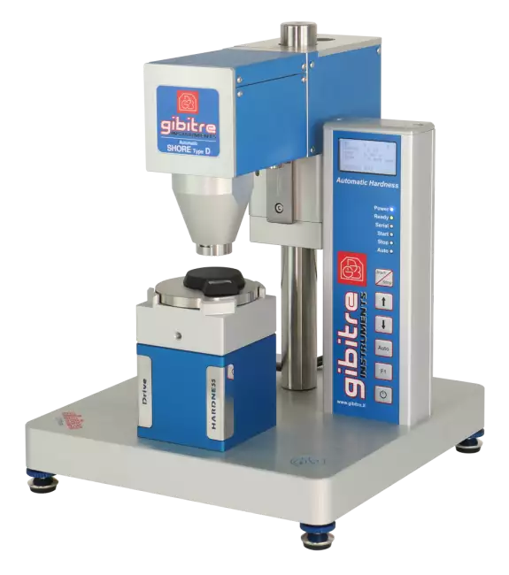 hardness testers automatic: マルチヘッド自動硬度計：ショアD測定ヘッド付きユニット。