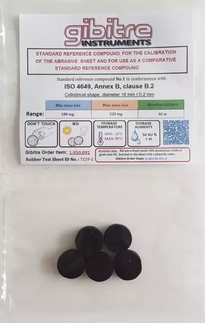 abrasion tester: Abrasion-Check Abrasion Tester：研磨紙の研磨性を試験するための認証試験片。