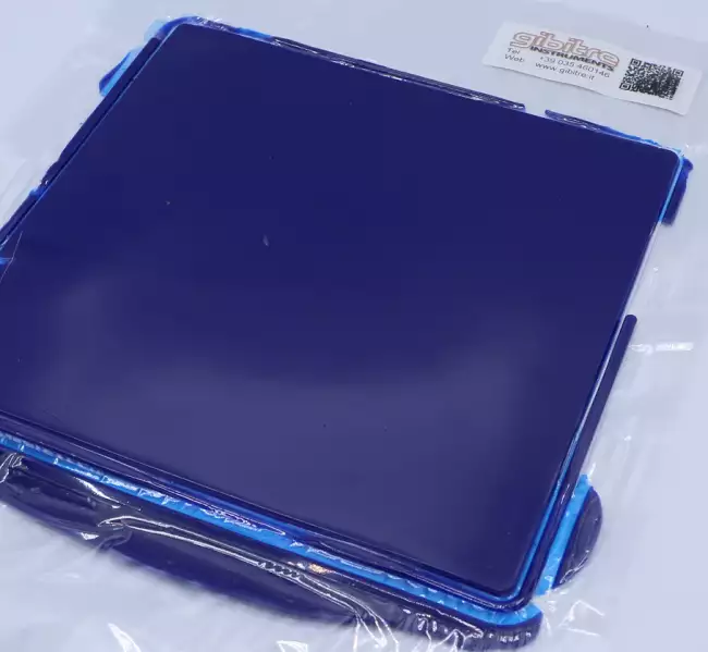 lab press auto loader: Laboratory Press with automatic loader: example of plate produced.