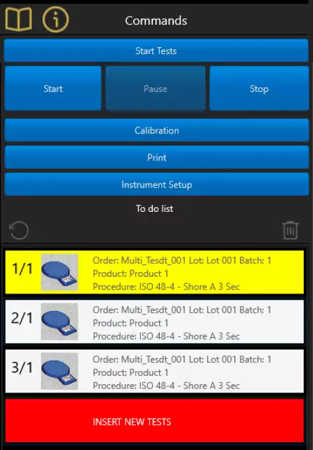 hardness testers laser centring: Gibitre software. Tackiness-Check instrument software. Main page.